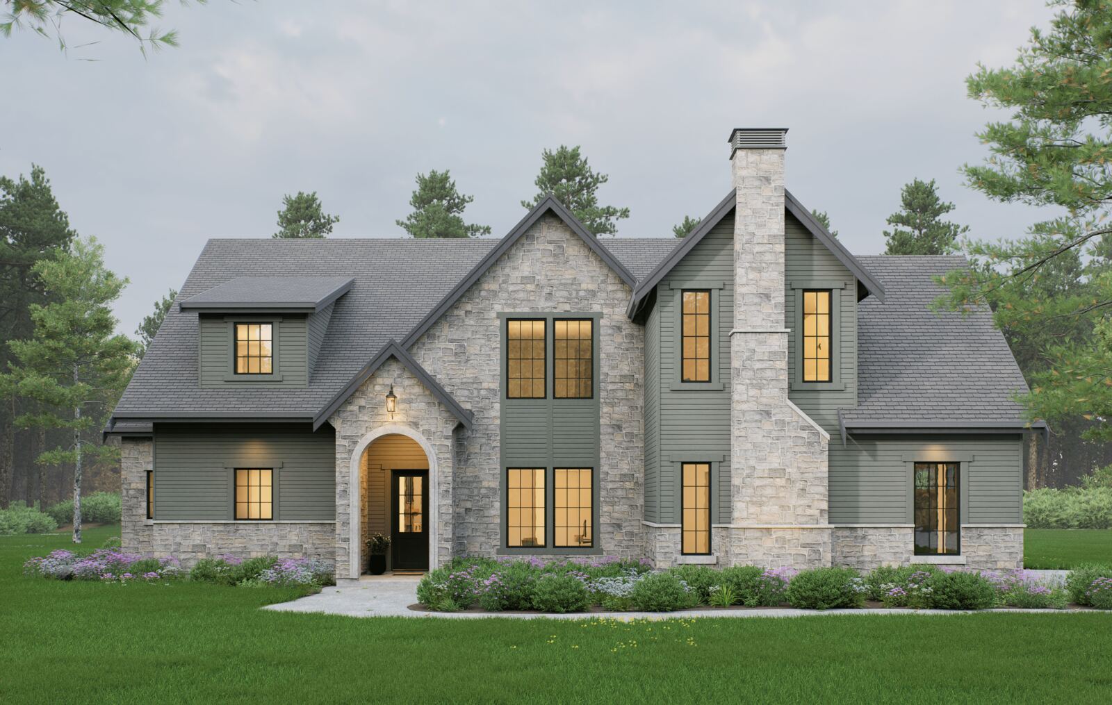 Rendering of the Wedgemount plan at Beaumont Manor in Wake Forest, NC