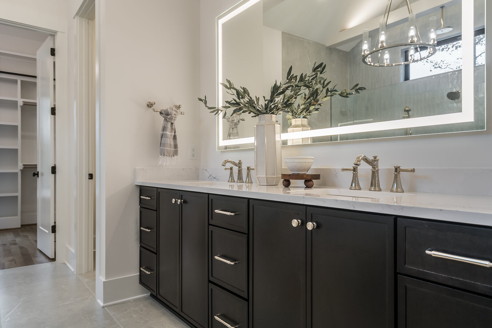 Primary bathroom in a Gemstone custom home