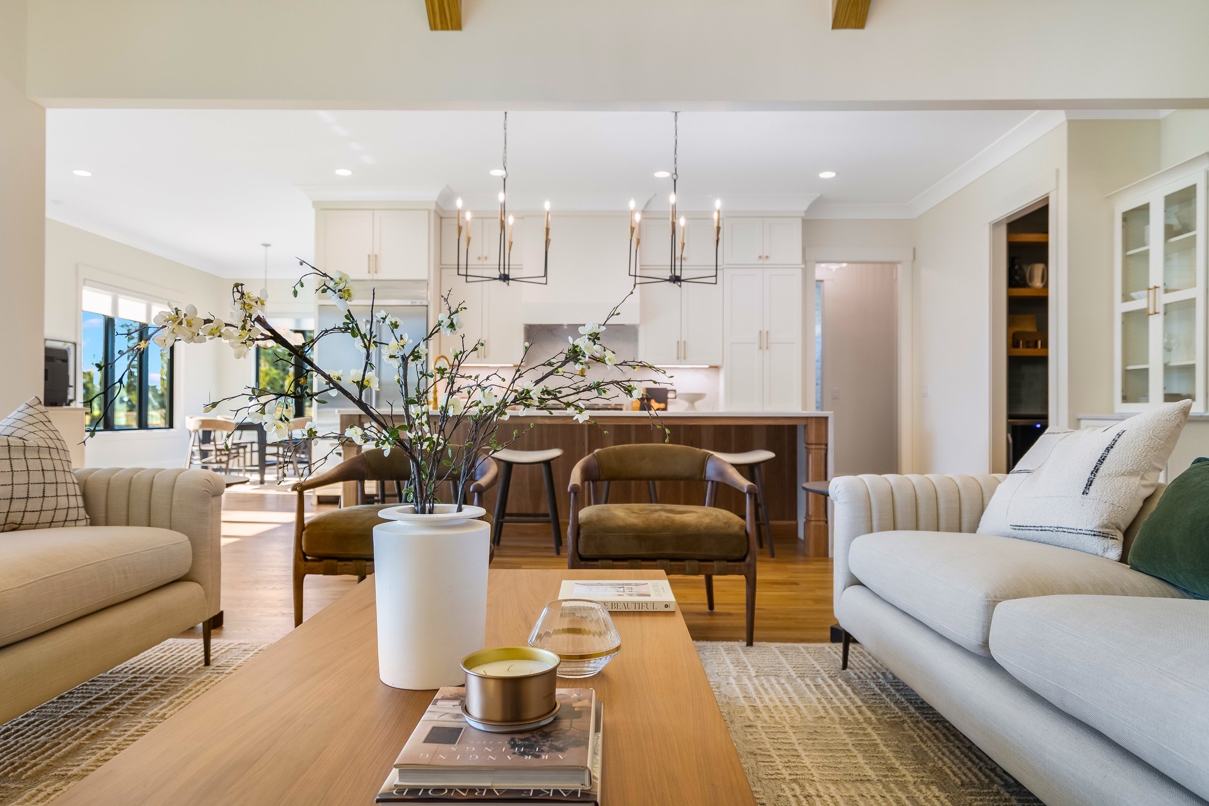 A Gemstone custom home's open family room
