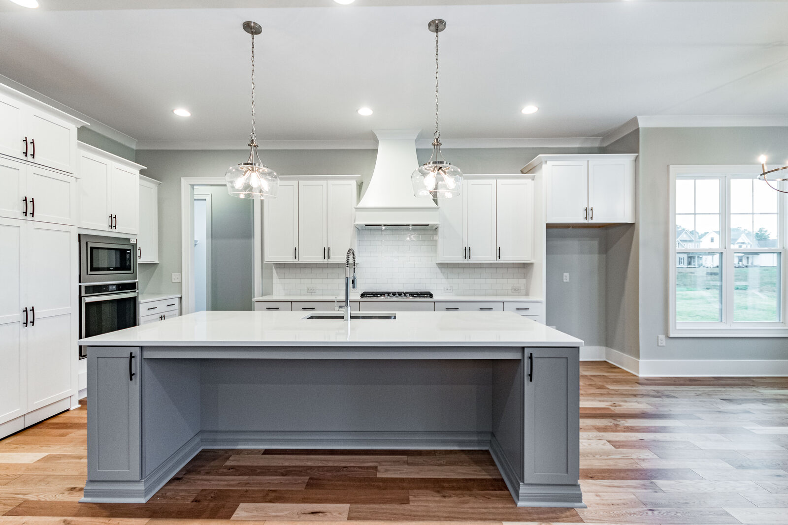 Kitchen island in a Gemstone custom home