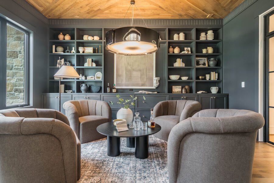 Study Twilight Sitting Room in The Diamond, a Gemstone Homes custom home