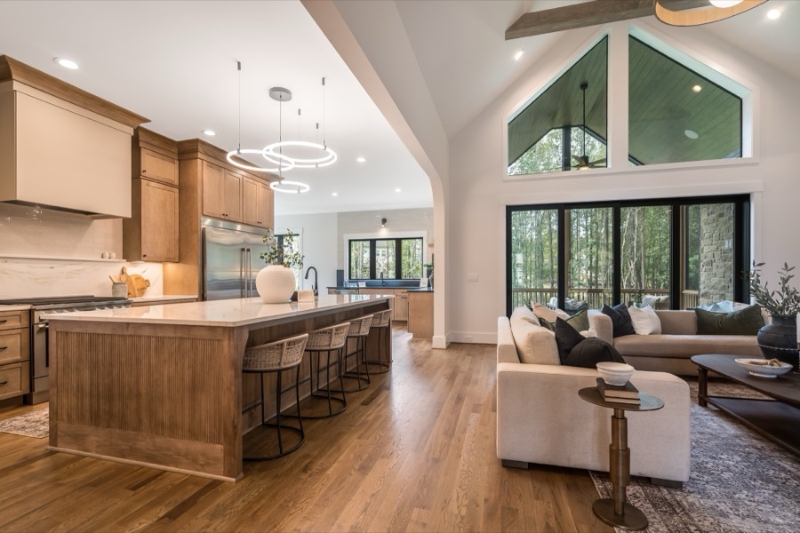 McLaurin Farms kitchen opening to hearth room