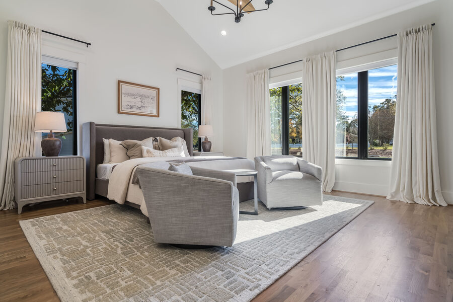Primary Bedroom in The Diamond, a Gemstone Homes custom home